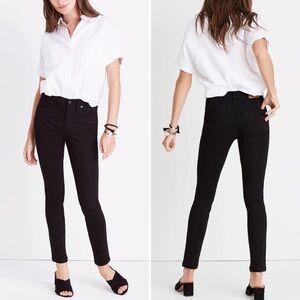 MADEWELL 9" Mid-Rise Skinny Jeans in ISKO Stay Black | Size 24
